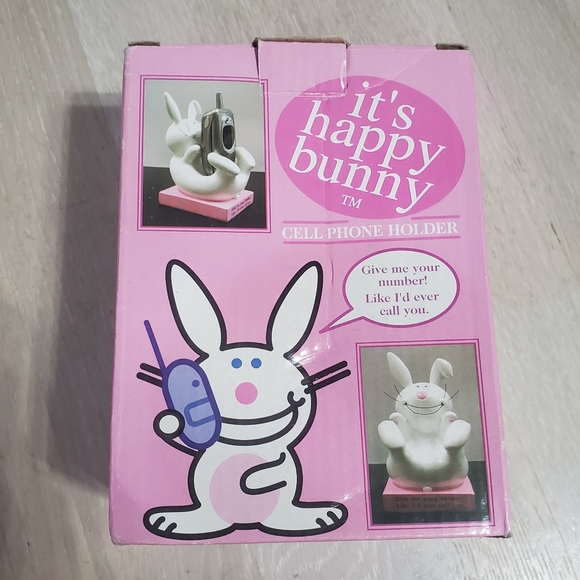 Happy Bunny 🐰 Cell Phone Holder/Stand - Picture 1 of 9